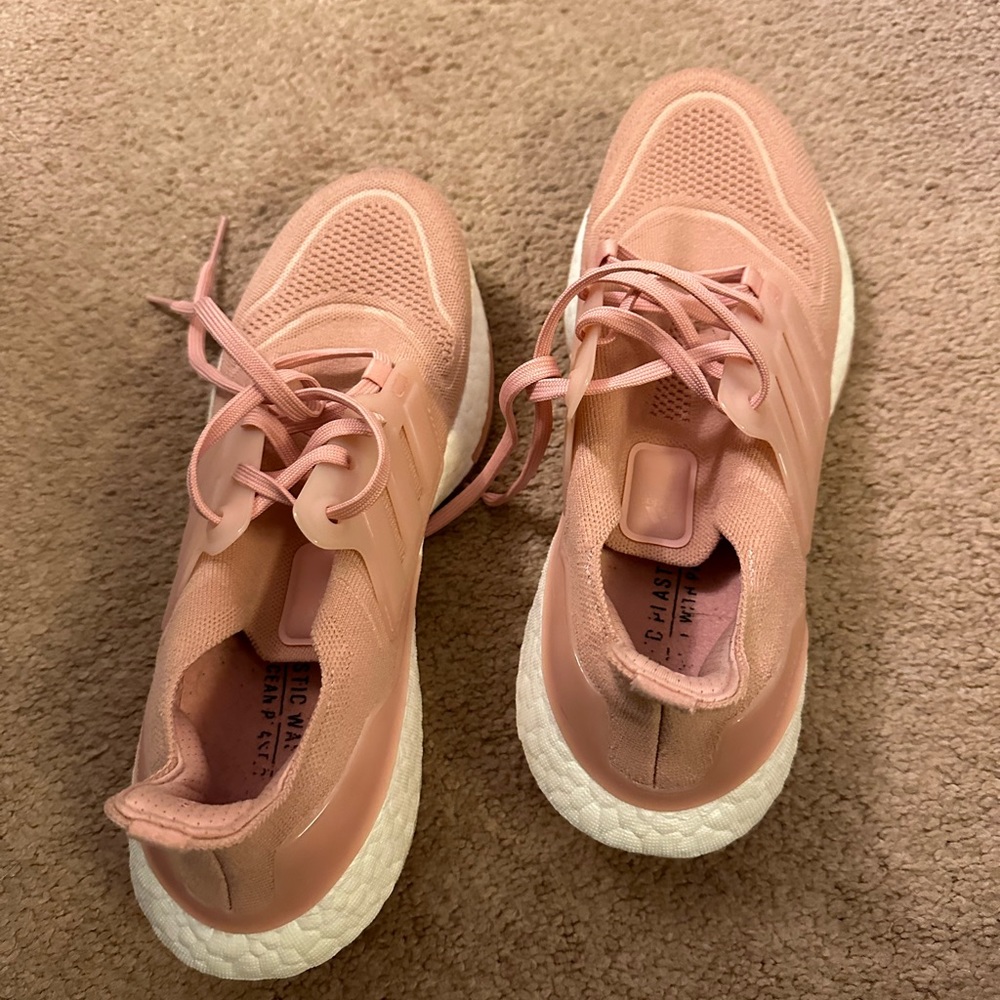 Pink adidas ultra boost 22 shoes